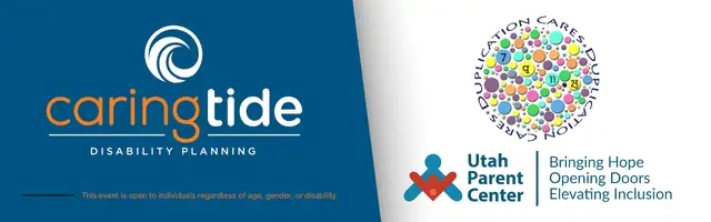 logos for CaringTide, Duplication Cares and Utah Parent Center