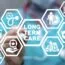 professional pointing to a "Long Term Care" graphic surrounded by healthcare icons including a stethoscope, hospital, medication, and insurance symbols trying to under the cost of disability